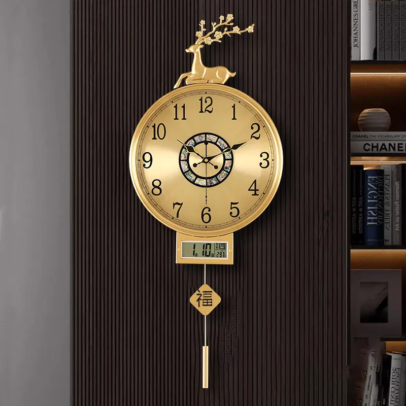 Lighting Home Decor Wall Clocks - Minimalist Light Wall Clocks Chinese Style