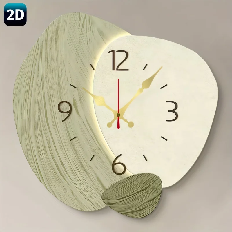 2D Flat, Wooden Silent Wall Cl - Lighting Home Decor Wall Clocks review and price