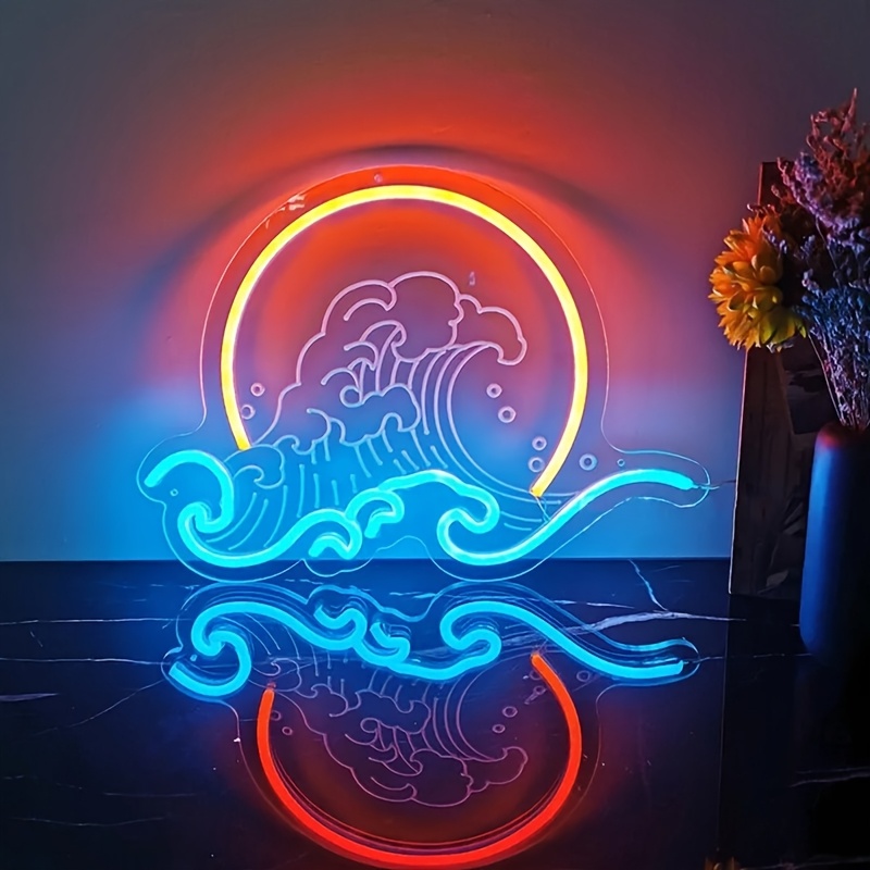 Wave Wall Neon Light Sign Sunr - Lighting Decor Sunrise review and price