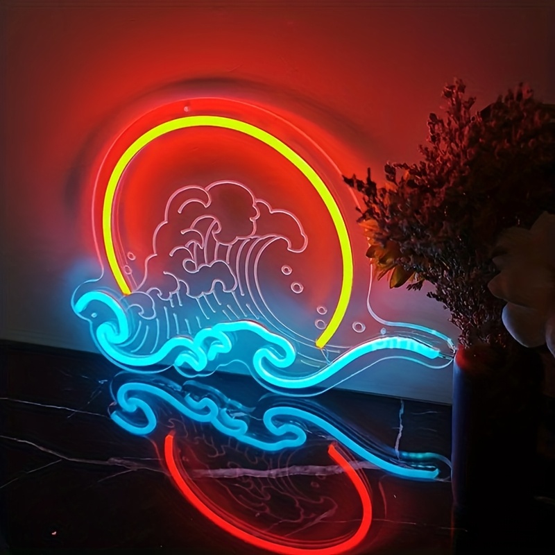 Wave Wall Neon Light Sign Sunr - Lighting Decor Sunrise review and price