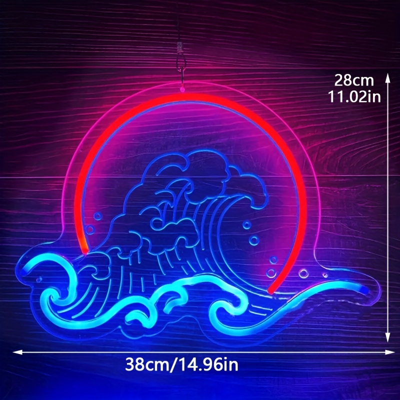 Wave Wall Neon Light Sign Sunr - Lighting Decor Sunrise review and price