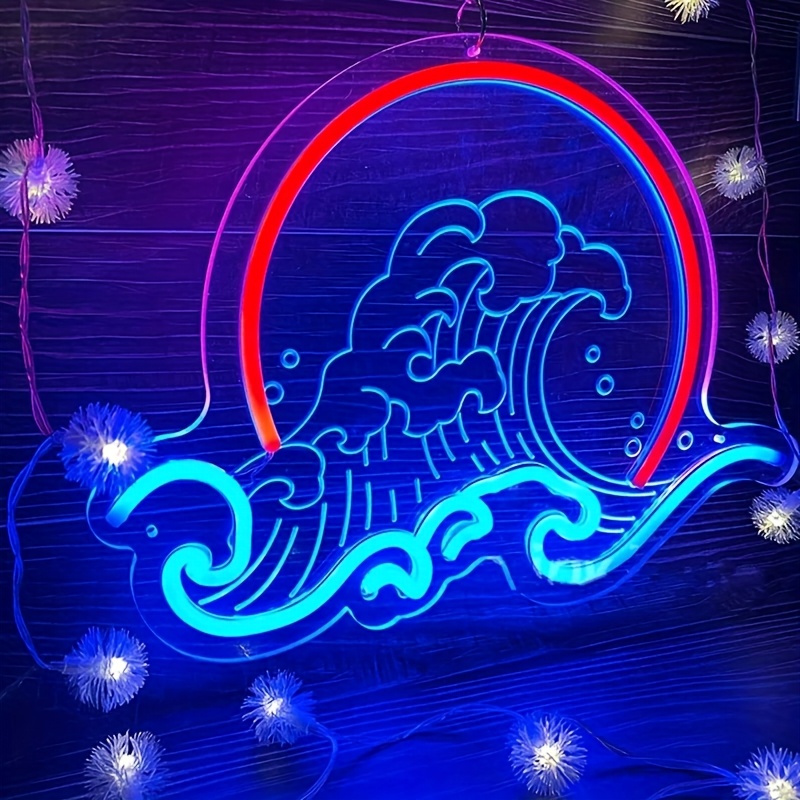 Wave Wall Neon Light Sign Sunr - Lighting Decor Sunrise review and price