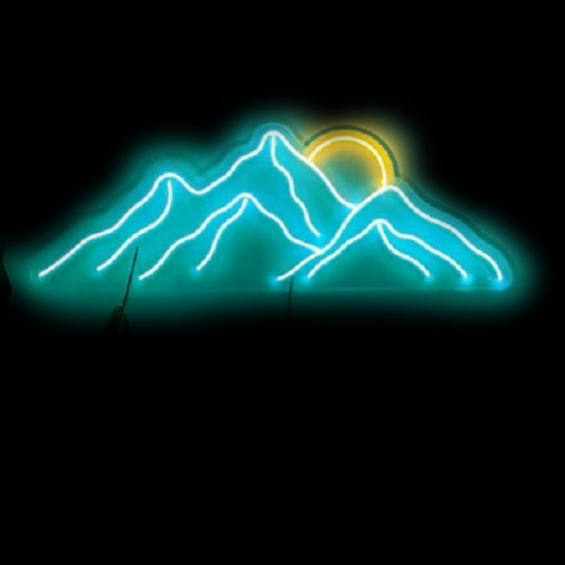 Neon Sign Mountain Neon Signs  - Lighting Decor Sunrise review and price