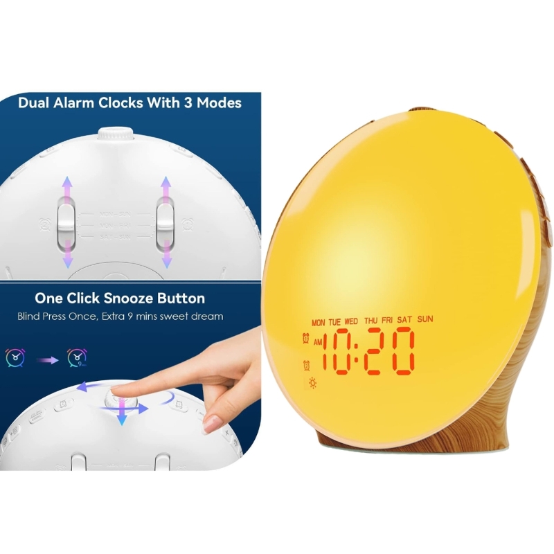 Wake Up Light with Wood Grains - Lighting Decor Sunrise review and price