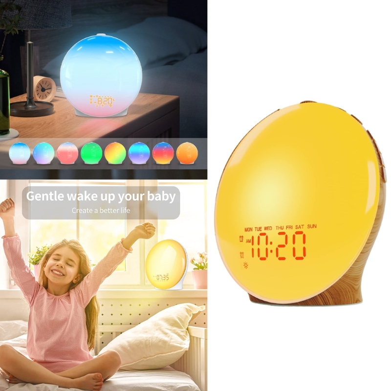 Wake Up Light with Wood Grains - Lighting Decor Sunrise review and price