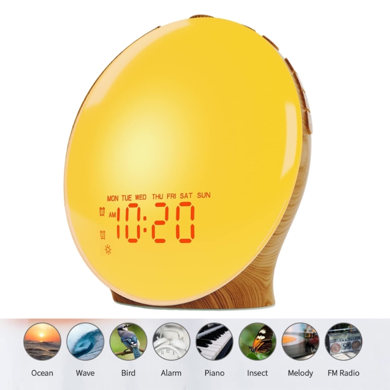 Wake Up Light with Wood Grains - Lighting Decor Sunrise review and price