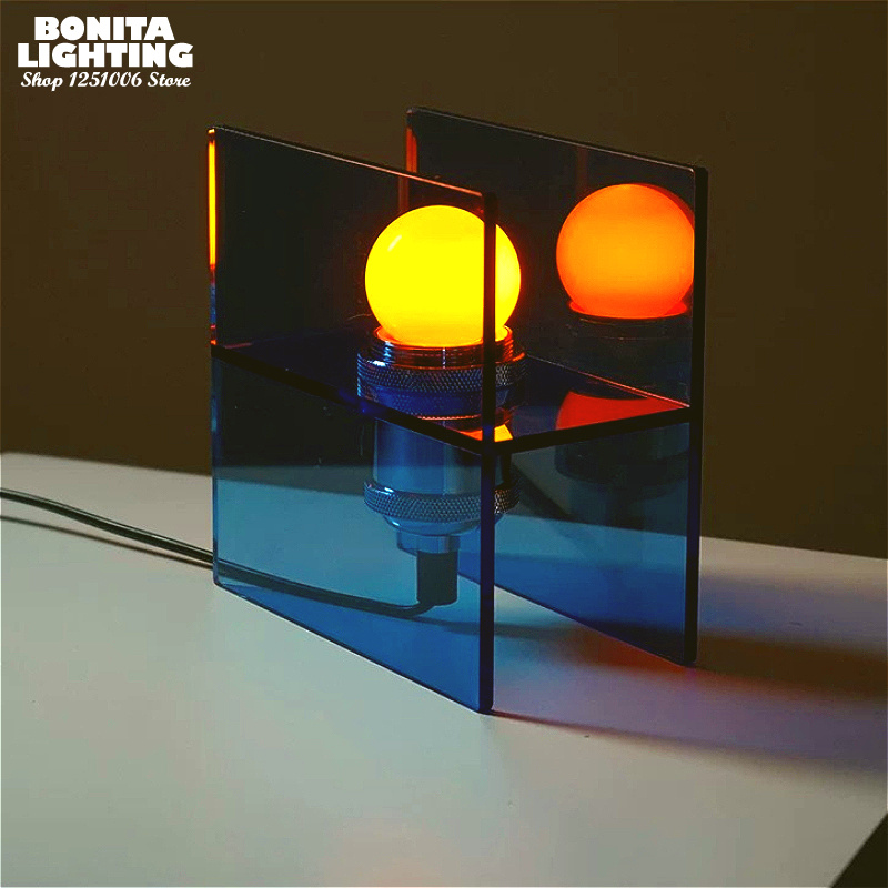Geometric Acrylic Table Lamp M - Lighting Decor Sunrise review and price