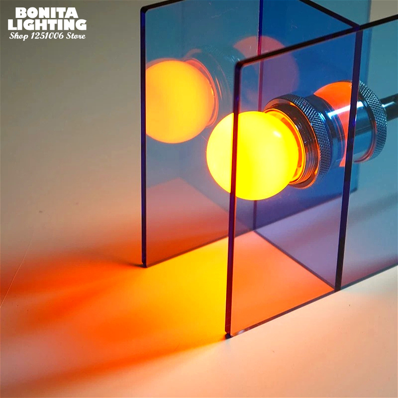 Geometric Acrylic Table Lamp M - Lighting Decor Sunrise review and price