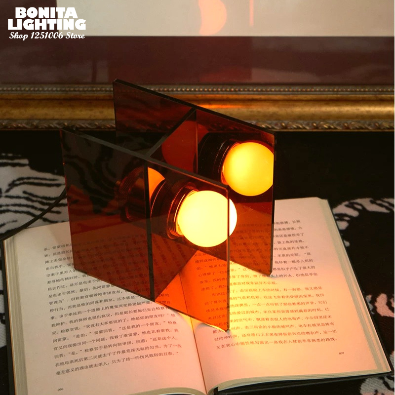 Geometric Acrylic Table Lamp M - Lighting Decor Sunrise review and price