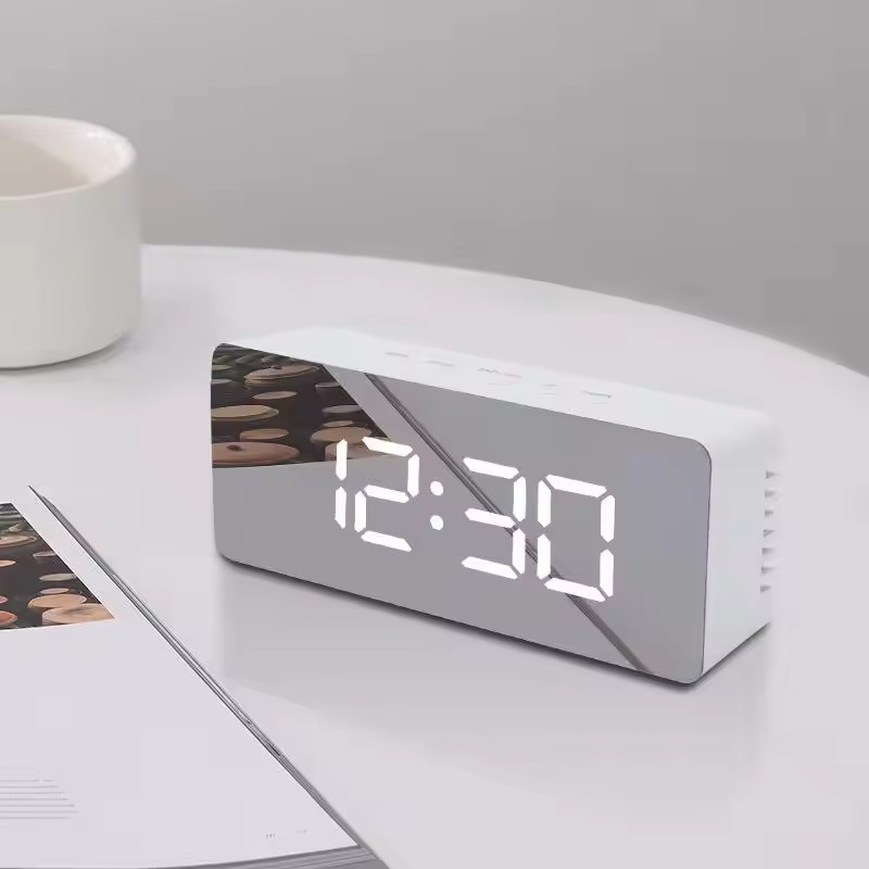 1Pc White Digital Clock LED Mi - Lighting Home Decor Wall Clocks review and price