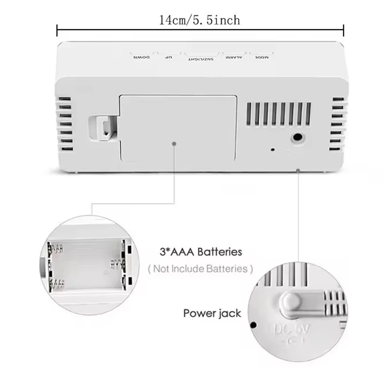 1Pc White Digital Clock LED Mi - Lighting Home Decor Wall Clocks review and price