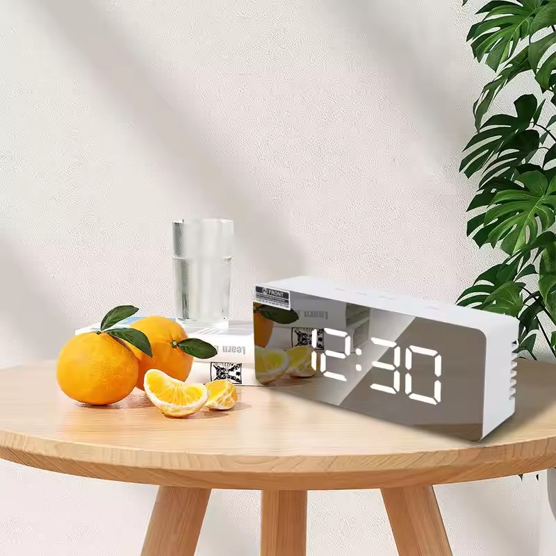 1Pc White Digital Clock LED Mi - Lighting Home Decor Wall Clocks review and price