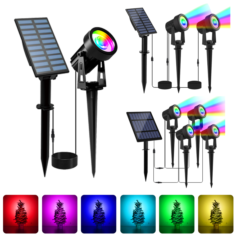 1/2/4 Lights RGB Solar LED Lig - Lighting Decor Sunrise review and price